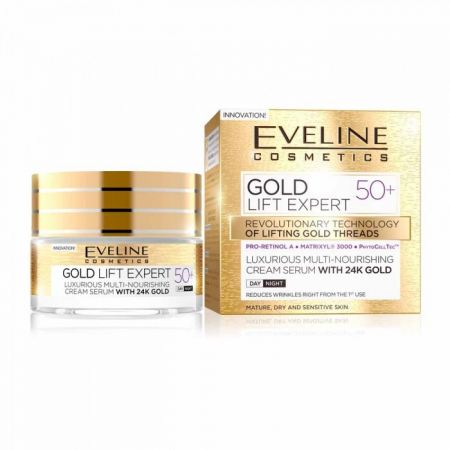 Ser, elixir - Crema fata EVELINE COSMETICS Gold Lift Expert 50+ 50ml