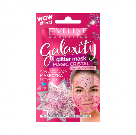 FATA, CORP - Masca de fata purificatoare cu sclipici EVELINE Galaxity Glitter Cosmic Dust 10ml