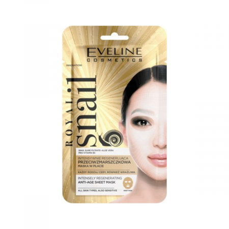 Ser, elixir - Masca regeneranta pentru fata Eveline Cosmetics Royal Snail Anti-age