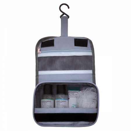 Set cadou barbati, gel de dus, sampon, balsam after shave, burete, Travel set GENTLEMEN'S GROOMING in hangable wash bag, incl. 100ml body wash, 100ml shampoo, 30ml after shave balm, 15g net sponge, fr [8]
