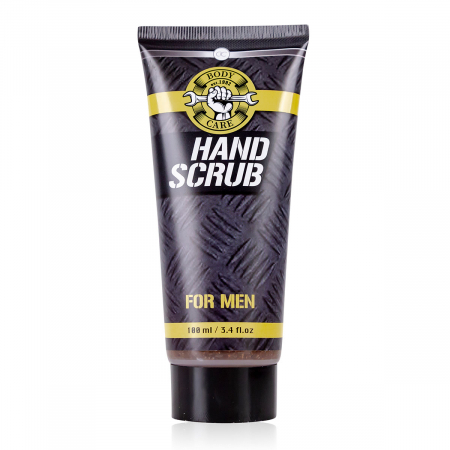 CADOURI - Set cadou barbati, scrub, 100ml hand scrub BATH BODY TOOLS for dirty hands, fragrance: Musk, col.: black/yellow/grey, PU 16 in display / 64 in carton, set cadou craciun