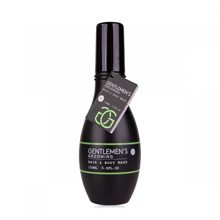 Set cadou barbati, gel de dus, 150ml hair body wash GENTLEMEN'S GROOMING in pin shaped bottle, fragrance: Cool Mint Lime, col. black/white/mint, PU 6/12, set cadou craciun [1]