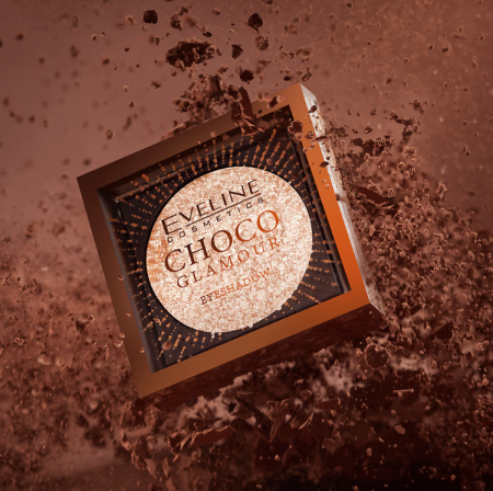 Fard de pleoape cu sclipici Eveline Choco Glamour 01 Moon Sparkle [2]