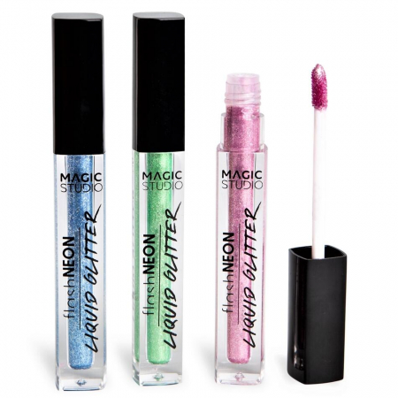 Fard de pleoape Neon Liquid Glitter Magic Studio 32009, 5 ml, roz [1]