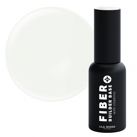 Oja semipermanenta - Fiber Builder Base cu Vitamine, Lila Rossa, 7 g, Milky White