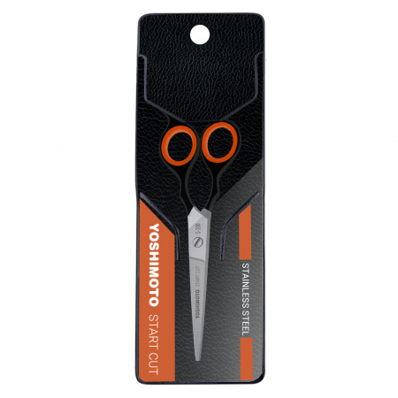 Foarfeca pentru barba, Yoshimoto, Start Cut, maner negru, 6 inch [3]