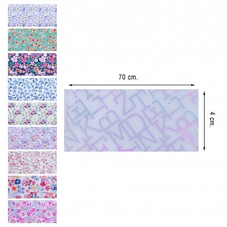 Folie de transfer pentru unghii Lila Rossa Garden Collection set 10 buc [2]