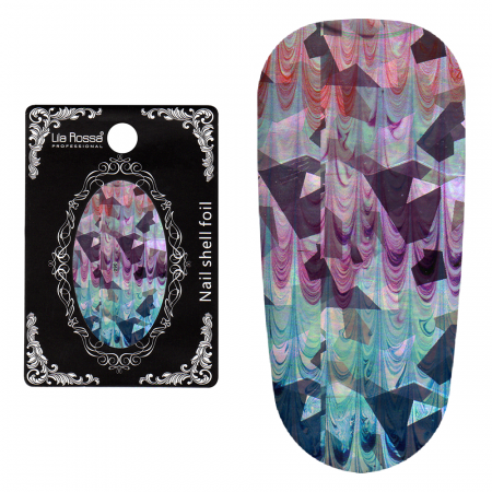 UNGHII - Folie decor unghii, Lila Rossa, cu adeziv, holografica, 060