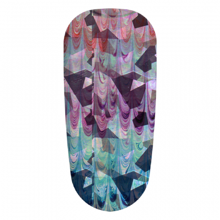 Folie decor unghii, Lila Rossa, cu adeziv, holografica, 060 [3]
