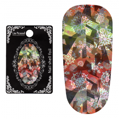 Folie decor unghii, Lila Rossa, cu adeziv, holografica, 080 [3]