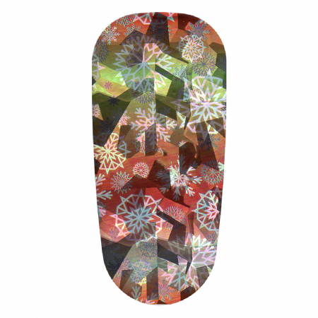 Folie decor unghii, Lila Rossa, cu adeziv, holografica, 080 [2]