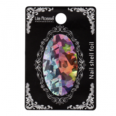 Folie decor unghii, Lila Rossa, cu adeziv, holografica, 126 [1]