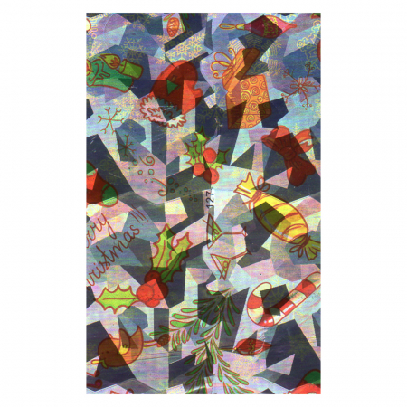 Folie decor unghii, Lila Rossa, cu adeziv, holografica, 127 [1]