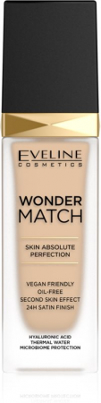 Fond de ten, Eveline Cosmetics, Wonder Match, 30ml, 10 Light Vanilla