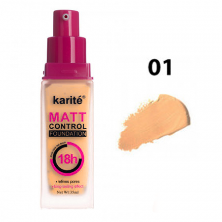 MACHIAJ - Fond de ten Karite Matt Control, 35 ml, nuanta 01