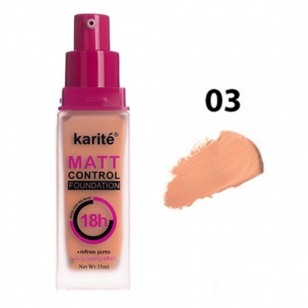 MACHIAJ - Fond de ten Karite Matt Control, 35 ml, nuanta 03