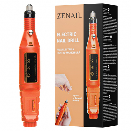 Freza unghii ZENAIL cu 6 capete, orange, pila electrica unghii [0]