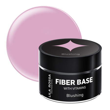 UNGHII - Gel de constructie Lila Rossa Fiber Builder Base cu Vitamine Blushing 15 g