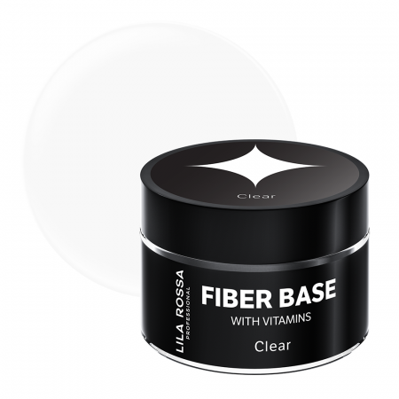 UNGHII - Gel de constructie Lila Rossa Fiber Builder Base cu Vitamine Clear 15 g