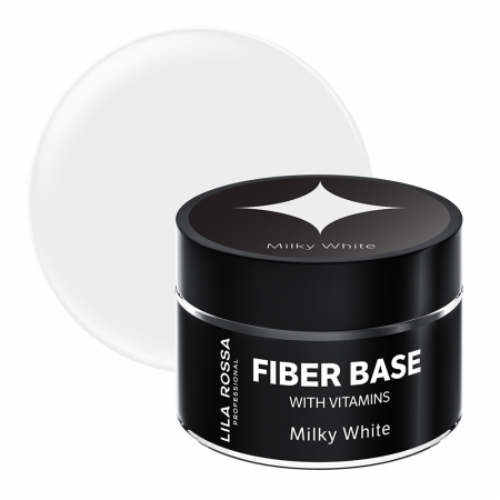 UNGHII - Gel de constructie Lila Rossa Fiber Builder Base cu Vitamine Milky White 15 g
