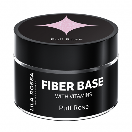 Gel de constructie Lila Rossa Fiber Builder Base cu Vitamine Puff Rose 15 g [1]