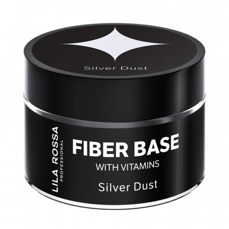 Gel de constructie Lila Rossa Fiber Builder Base cu Vitamine Silver Dust 15 g [1]