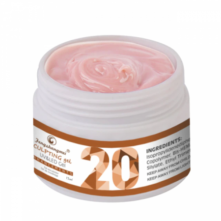 Unghii tehnice - gel de contructie uv-led, FSM, 15ml, NO.20
