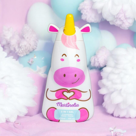Gel de duș și șampon 2 în1 Little Unicorn, Martinelia, 91029, 414ml [1]