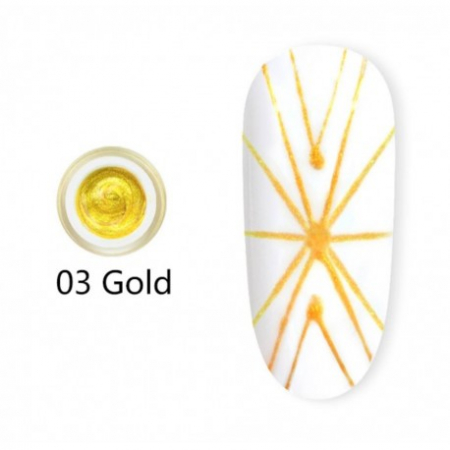 UNGHII - Gel Spider Canni 03 Gold 8 ml
