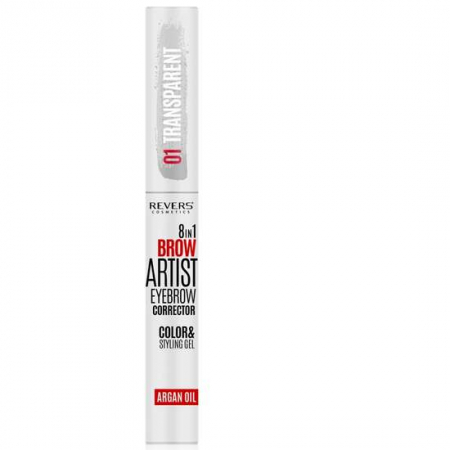 MACHIAJ - Gel styling corector sprancene 8 in 1 Brow Artist Revers 01, transparent, 7 ml