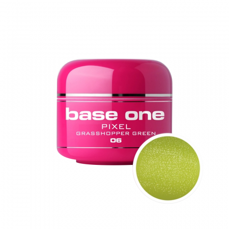 UNGHII - Gel UV color Base One, 5 g, Pixel, grasshopper green 06