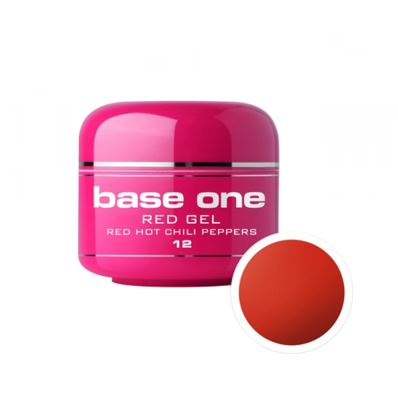 UNGHII - Gel UV color Base One, Red, hot chili peppers 12, 5 g