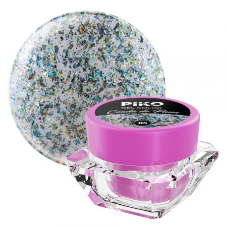UNGHII - Gel UV color Piko, Coada de paun, 5g, 05