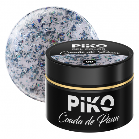 UNGHII - Gel UV color Piko, Coada de paun, 5g, model 09