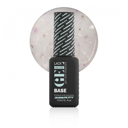 Oja semipermanenta - GELlack Milky Rubber Base with Flakes Nr. 03 - 13 ml