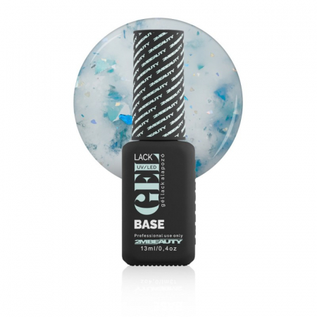 Oja semipermanenta - GELlack Milky Rubber Base with Flakes Nr. 04 - 13 ml