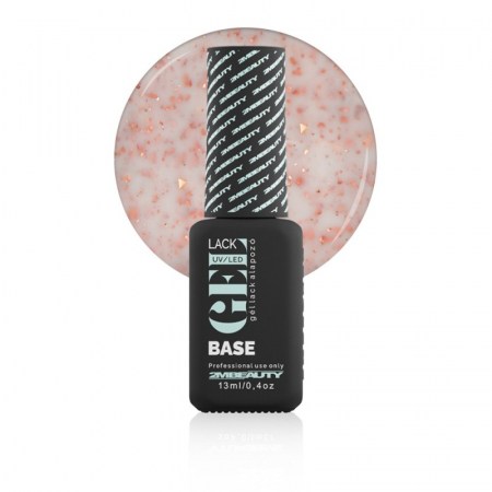 Oja semipermanenta - GELlack Rubber Base with Flakes Nr. 01 - 13 ml