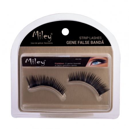 MACHIAJ - Gene false banda, Miley, 06 + lipici pentru gene