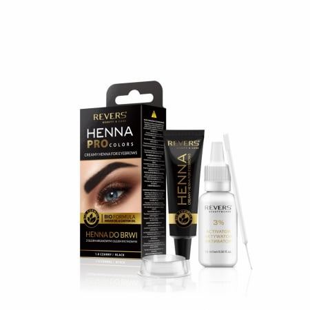 Vopsea gene si sprancene Revers Henna Pro Colors 1.0 negru [1]
