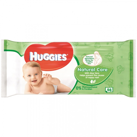 FATA, CORP - Servetele umede HUGGIES cu Aloe Vera 56buc