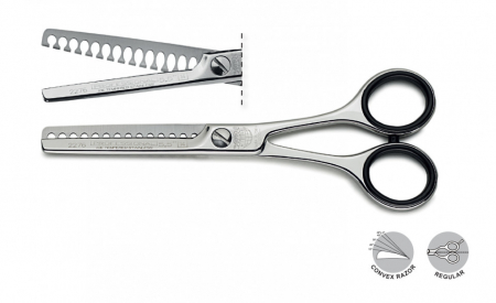 SALOANE - Kiepe Professional Foarfeca profesionala de filat dreapta 5.5 inci 14 dinti Mirror Series