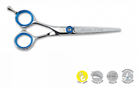 SALOANE - Kiepe Professional Foarfeca profesionala de tuns dreapta pentru stangaci 5.5 inci Blue Fire Left