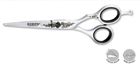 SALOANE - Kiepe Professional Foarfeca profesionala de tuns semi-offset 5.5 inci HD White