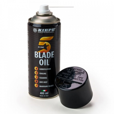 SALOANE - Kiepe Professional Spray profesional 5in1 pentru cutitele masinilor de tuns Blade Oil 400ml