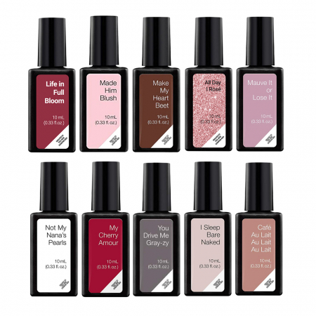 Kit oja semipermanenta 10 buc + lampa led/uv unghii + set nail art Sensationail [3]