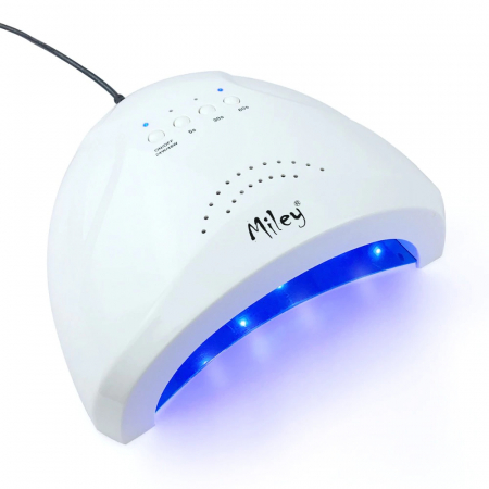 Kit oja semipermanenta Lila Rossa, Gelack Cool  Gelack, lampa uv led Miley SunOne 48 W + 8 oje Gelack + baza + top [12]