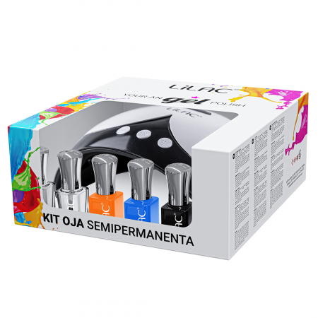 Kit oja semipermanenta Lilac, 14 oje, 10 Neon, Basic, Pastel Colors + Top Coat + Base Coat + Nail Prep + Ultra Bond, Lampa 36 W, pila unghii si buffer [0]