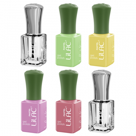 kit unghii cu Oja Semipermanenta Lilac Pastel 1 Hema Free [2]