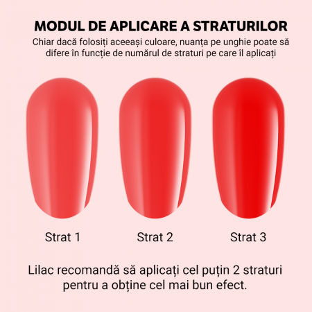 Kit oja semipermanenta Lilac, Red colors, 12 oje: 10 culori, base coat si top coat [5]