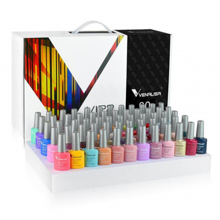 Kit oja semipermanenta VIP 2 Venalisa, 60 culori, Primer, Top Coat Mat, Top Coat, Base Coat, Tempered No-Wipe Top Coat, Catalog culori [0]